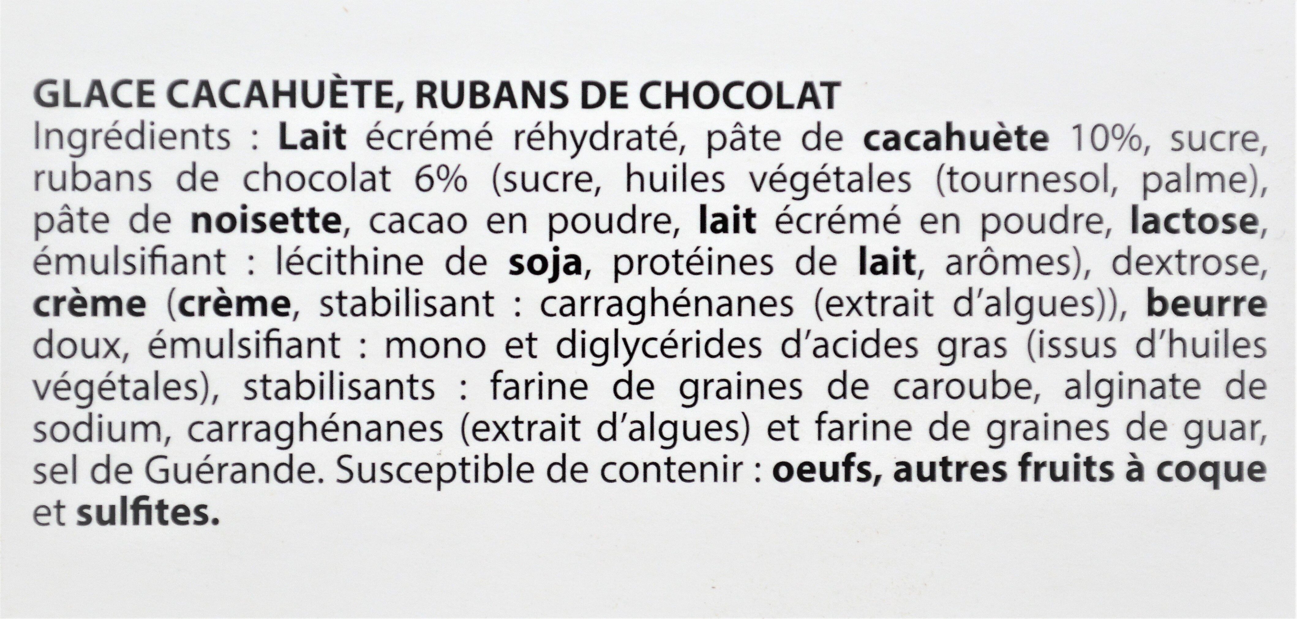 Glace Cacahuète - Ingredients - fr