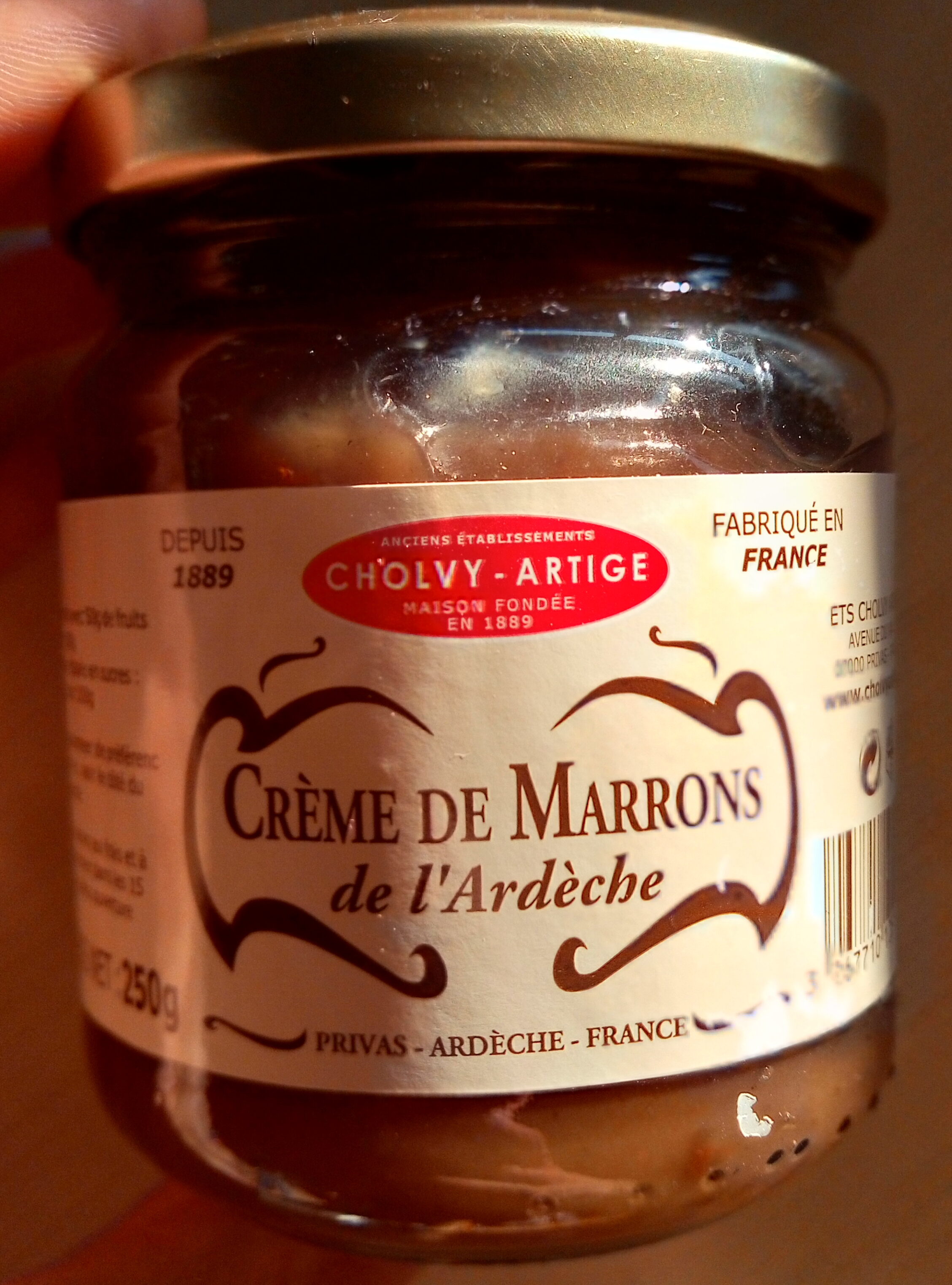 Crème de marrons de l'Ardèche - Produit
