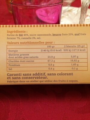 Le petit beurre mayennais speculoos - Ingredientes - fr