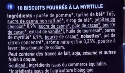 Biscuits fourrés à la myrtille - Ingrediënten