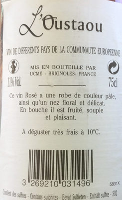 rosé - Ingrédients