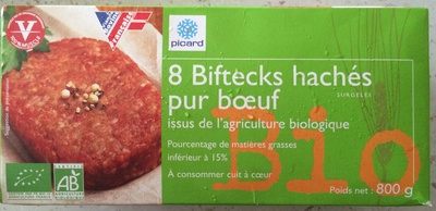 8 Biftecks hachés pur bœuf - Product - fr