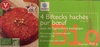 4 biftecks hachés pur bœuf bio - Produit