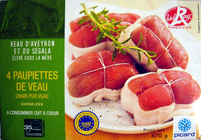 Label Rouge - 4 Paupiettes de veau - Product - fr