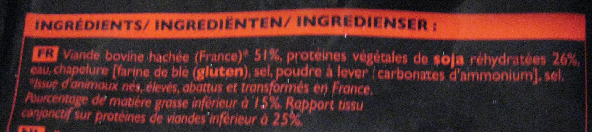 Boulettes au boeuf crues - Ingredients - fr