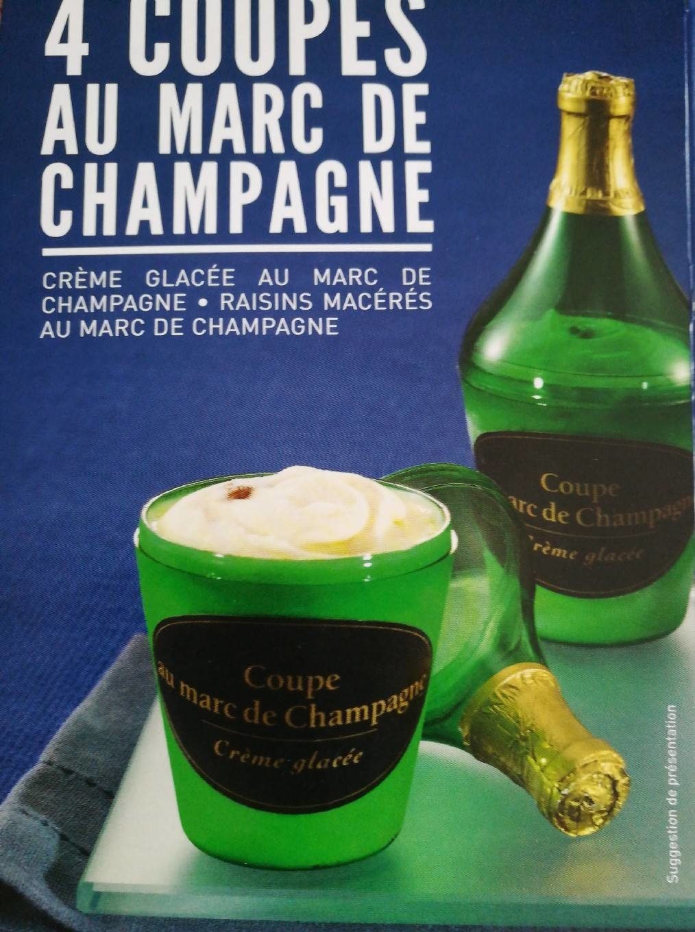 4 Coupes Au Marc De Champagne. Boîte De 480 Millilitres - Produit