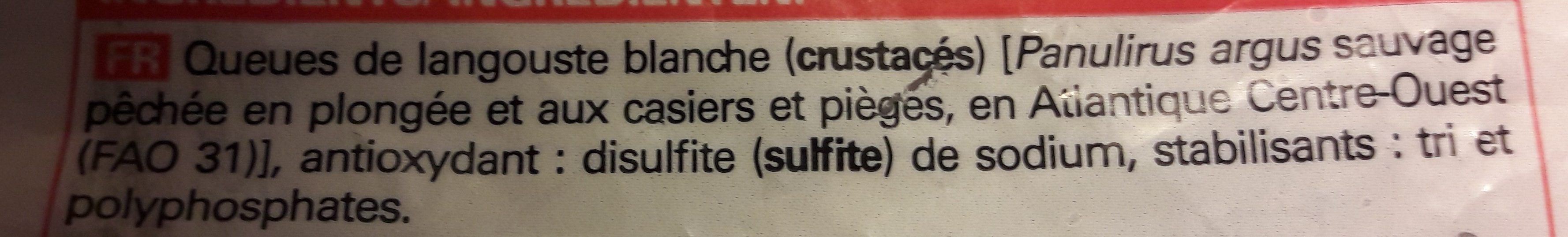 Queues de langouste blanche crues - Ingredients - fr
