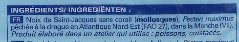 Noix de Saint-Jacques sans corail (France) - Ingredients - fr