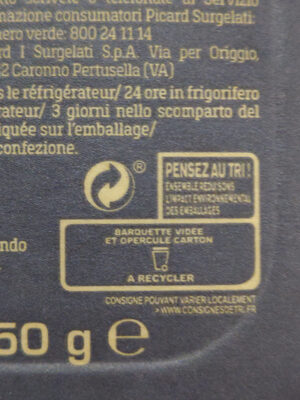 Tagliatelles Truffes Blanches d'Été et Champignons de Paris - Instruction de recyclage et/ou informations d'emballage