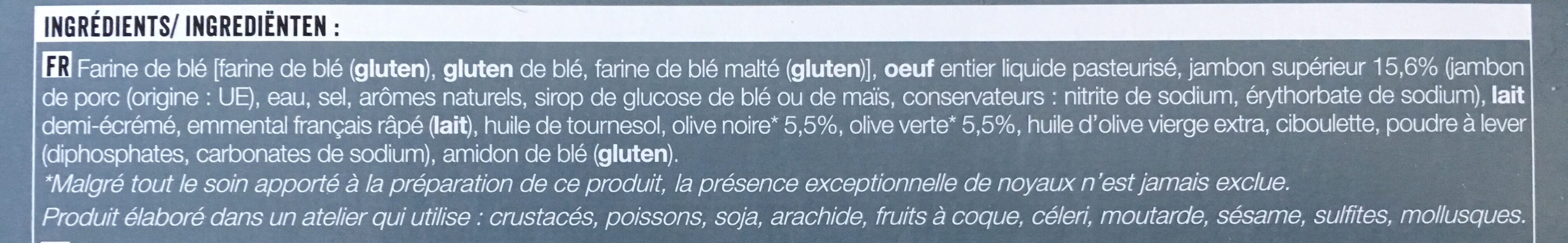 Mini cake jambon olives - Ingrediënten - fr