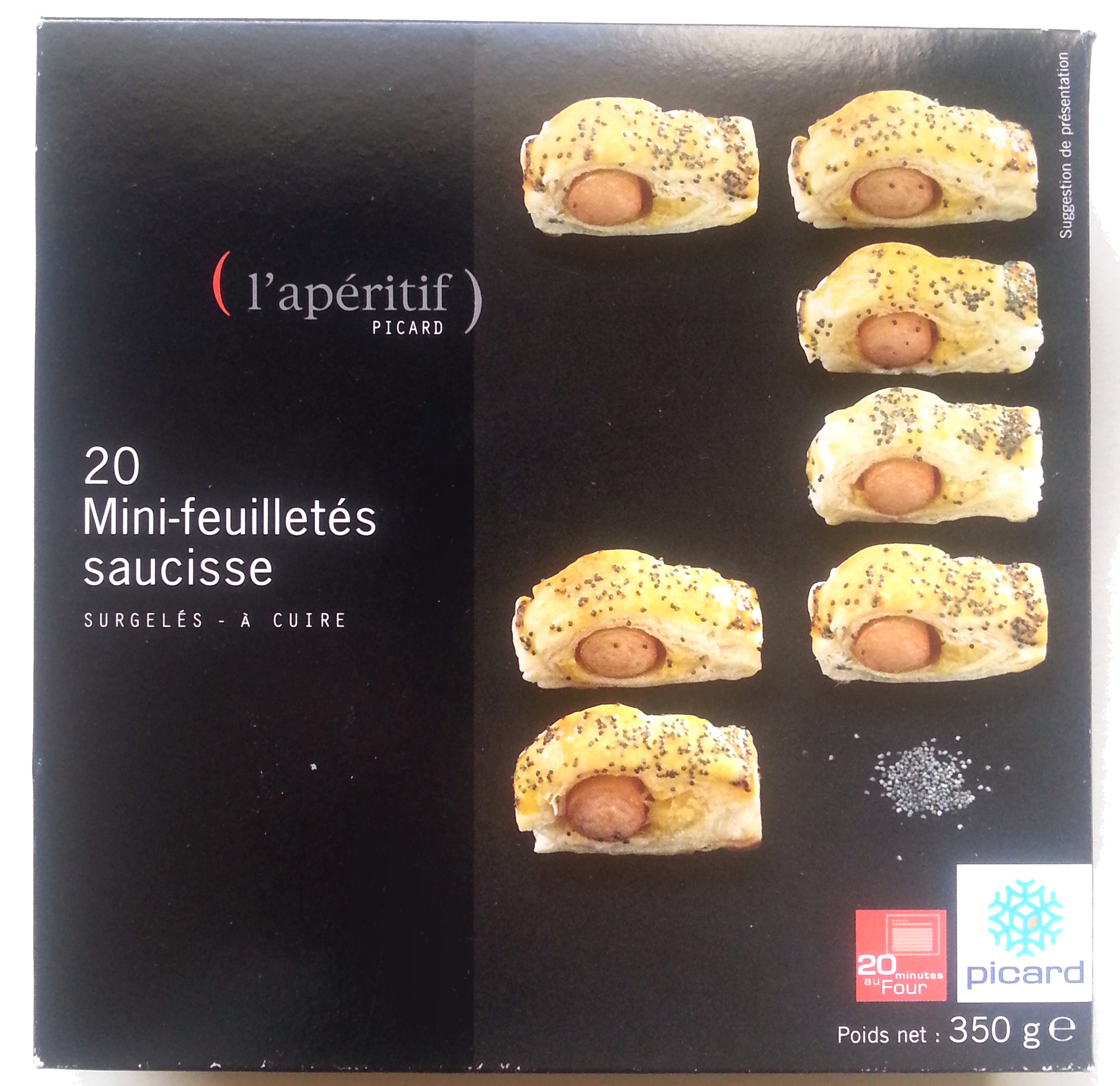 20 Mini-feuilletés saucisse - surgelés 350 g - Product - fr