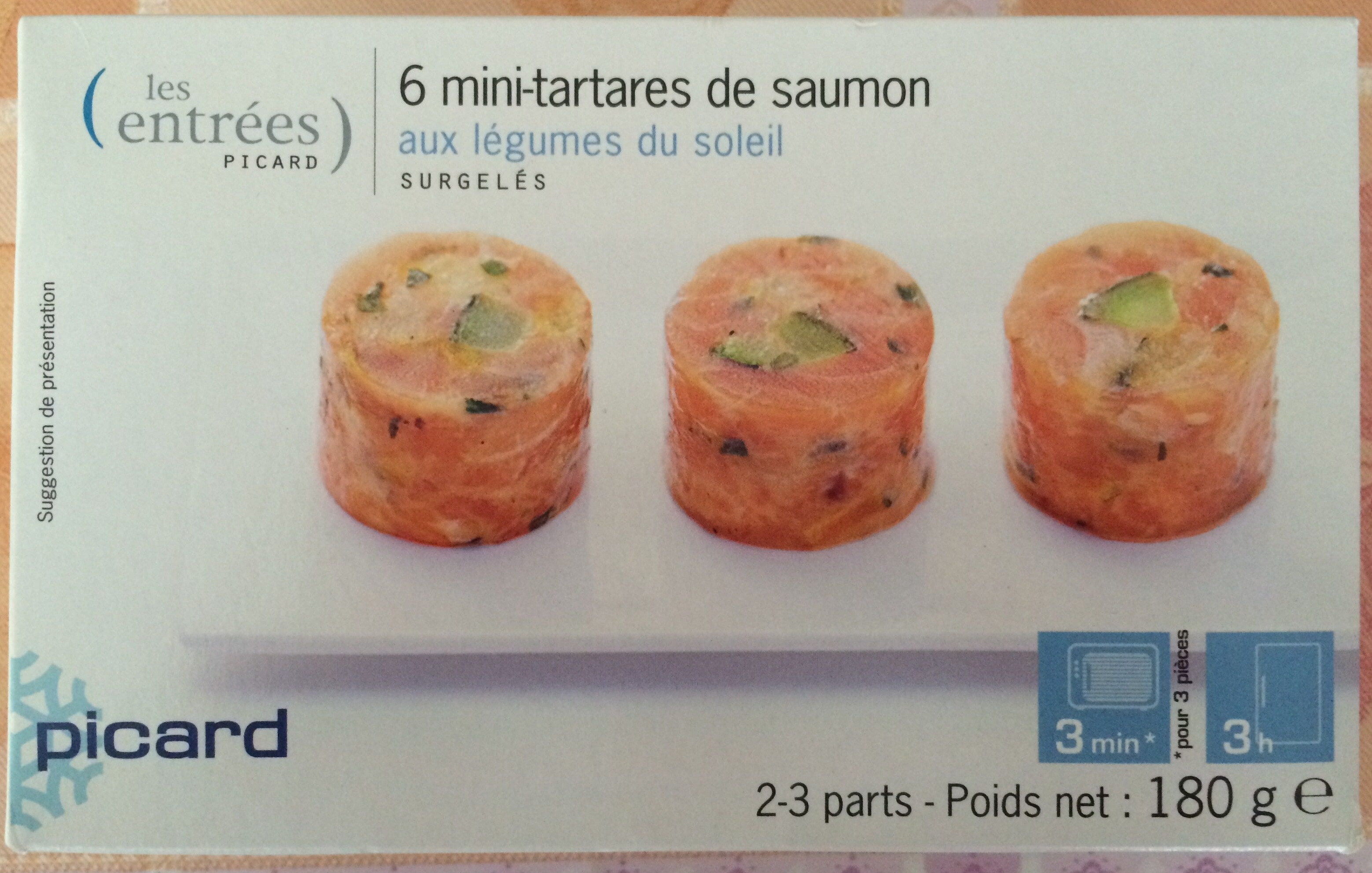6 mini-tartares de saumon aux légumes du soleil - Produit
