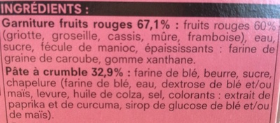 Crumble aux fruits rouges - Ingrediënten - fr