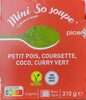Mini So Soupe - petit pois, courgette, coco, curry vert - نتاج