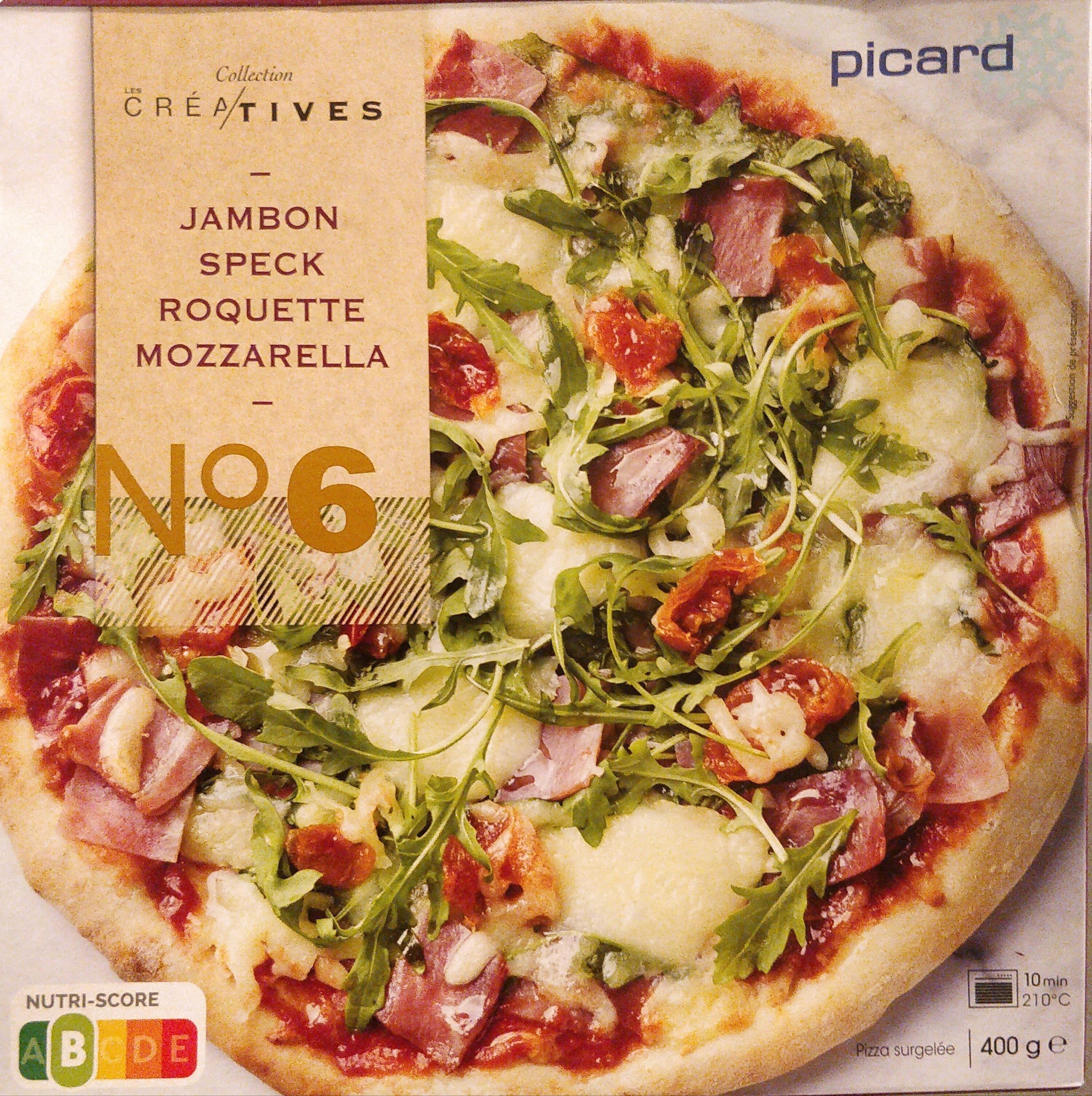 Pizza N°6 - Jambon, Speck, Roquette, Mozzarella - Product - fr