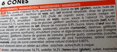 Glace Abricot Macaron - Ingrediënten - fr