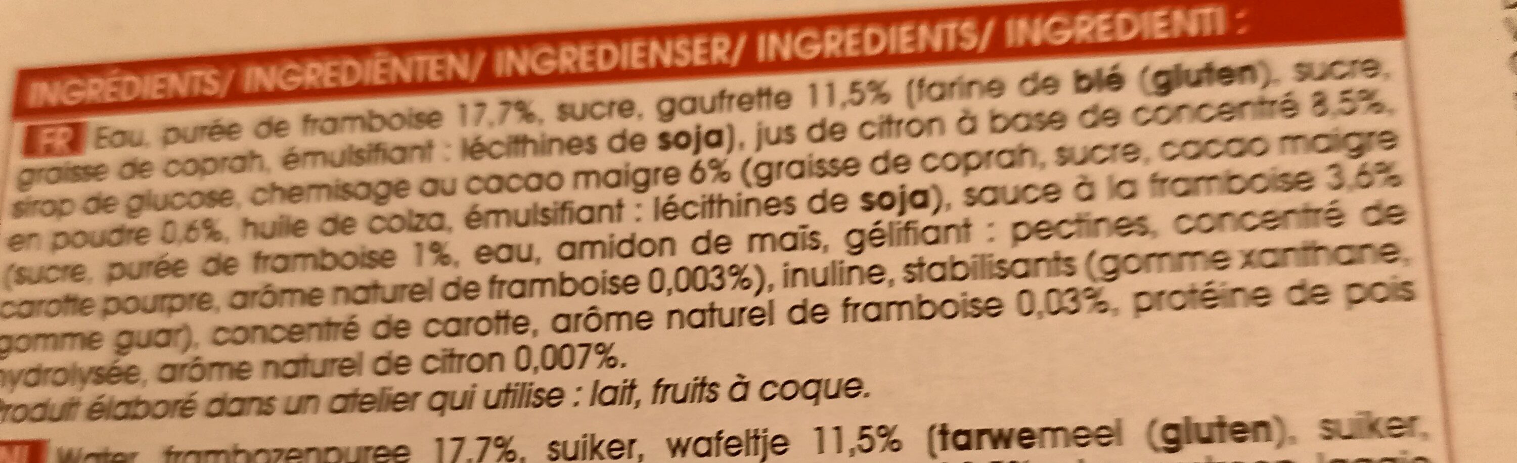 Citron framboise - Ingredients - fr