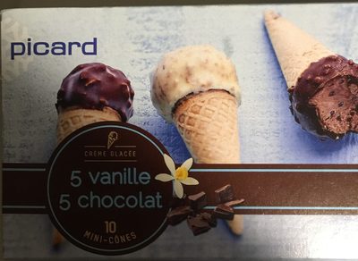 10 Mini-Cônes, 5 Vanille - 5 Chocolat - Produit