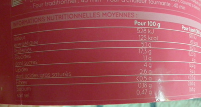 Crevettes risotto-lait de coco-basilic thaï, surgelés - Nutrition facts - fr
