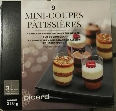 9 mini-coupes pâtissières - Produit