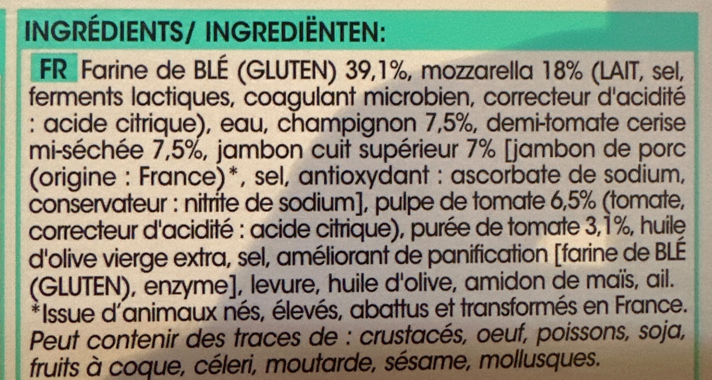 1 Pizza Royale - Ingredienti - fr