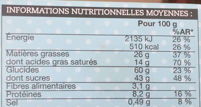 Billes de céréales - Nutrition facts - fr