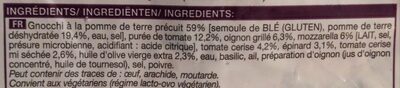 Poêlée de gnocchis (tomates, mozzarella) - Ingrédients