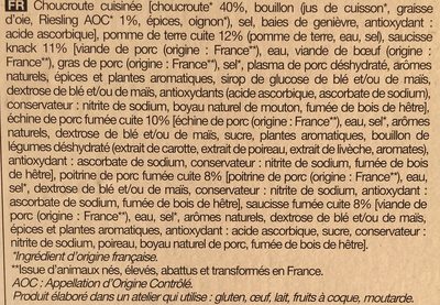 Choucroute au vin d’Alsace Riesling - Ingredients - fr