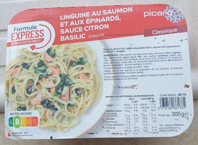 Linguine au Saumon et aux Épinards, sauce Citron Basilic - Produit