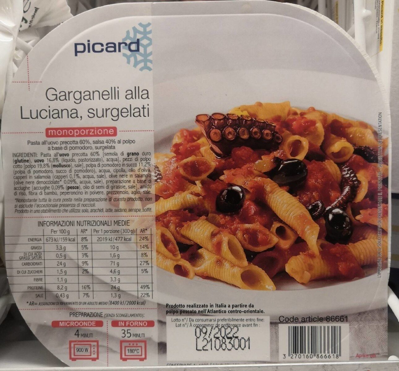 Garganelli alla Luciana, surgelati - Product - fr