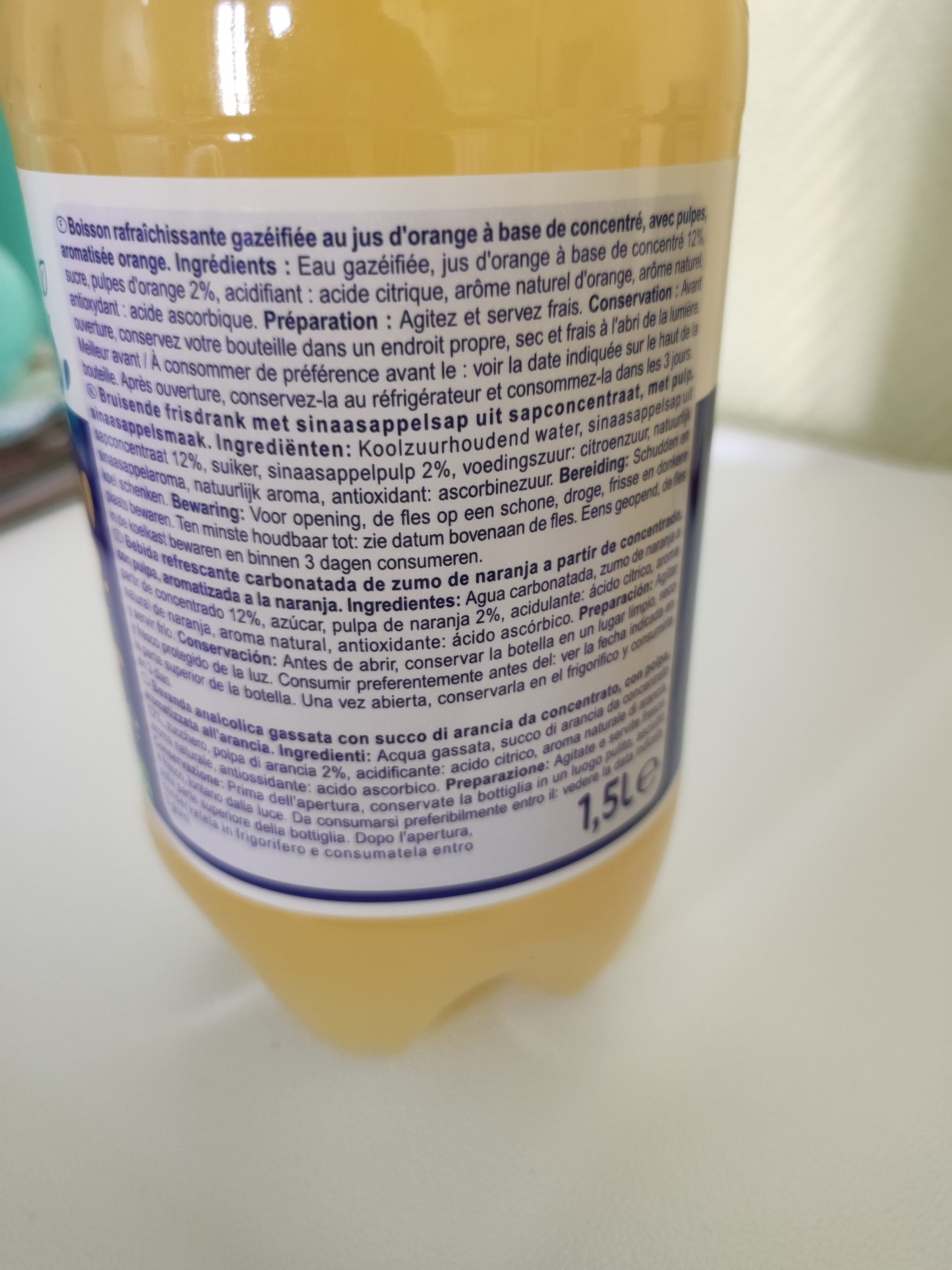 PULP' Saveur Orange - Ingredients - fr