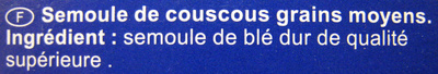 Couscous moyen - Ingredienti