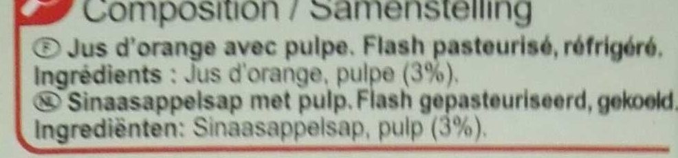 Orange avec pulpe - Ingredientes - fr