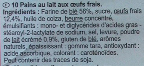Pain au lait - Ingrediënten - fr