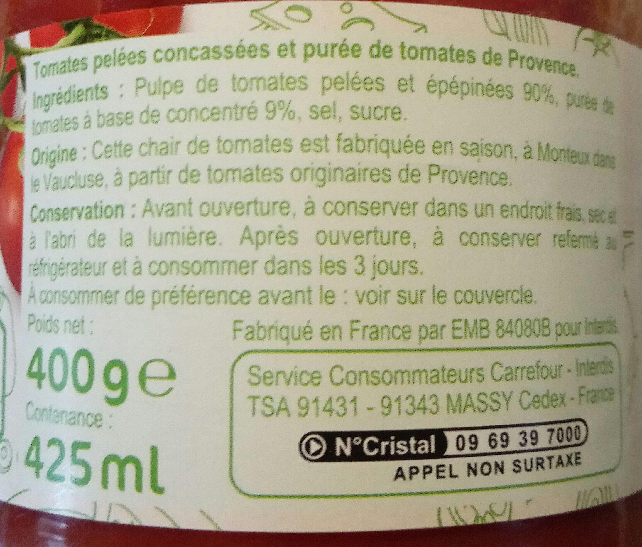 Chair de tomates - Ingrédients