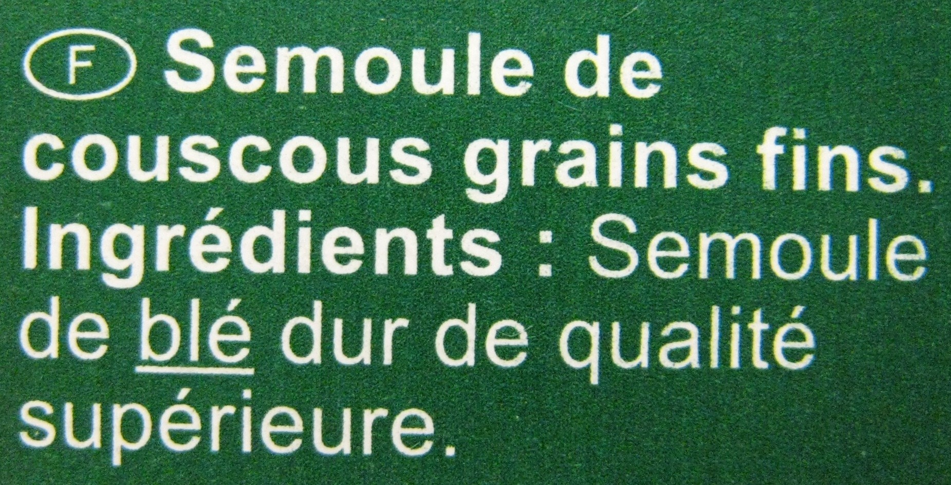 Couscous Grain fin - Składniki - fr