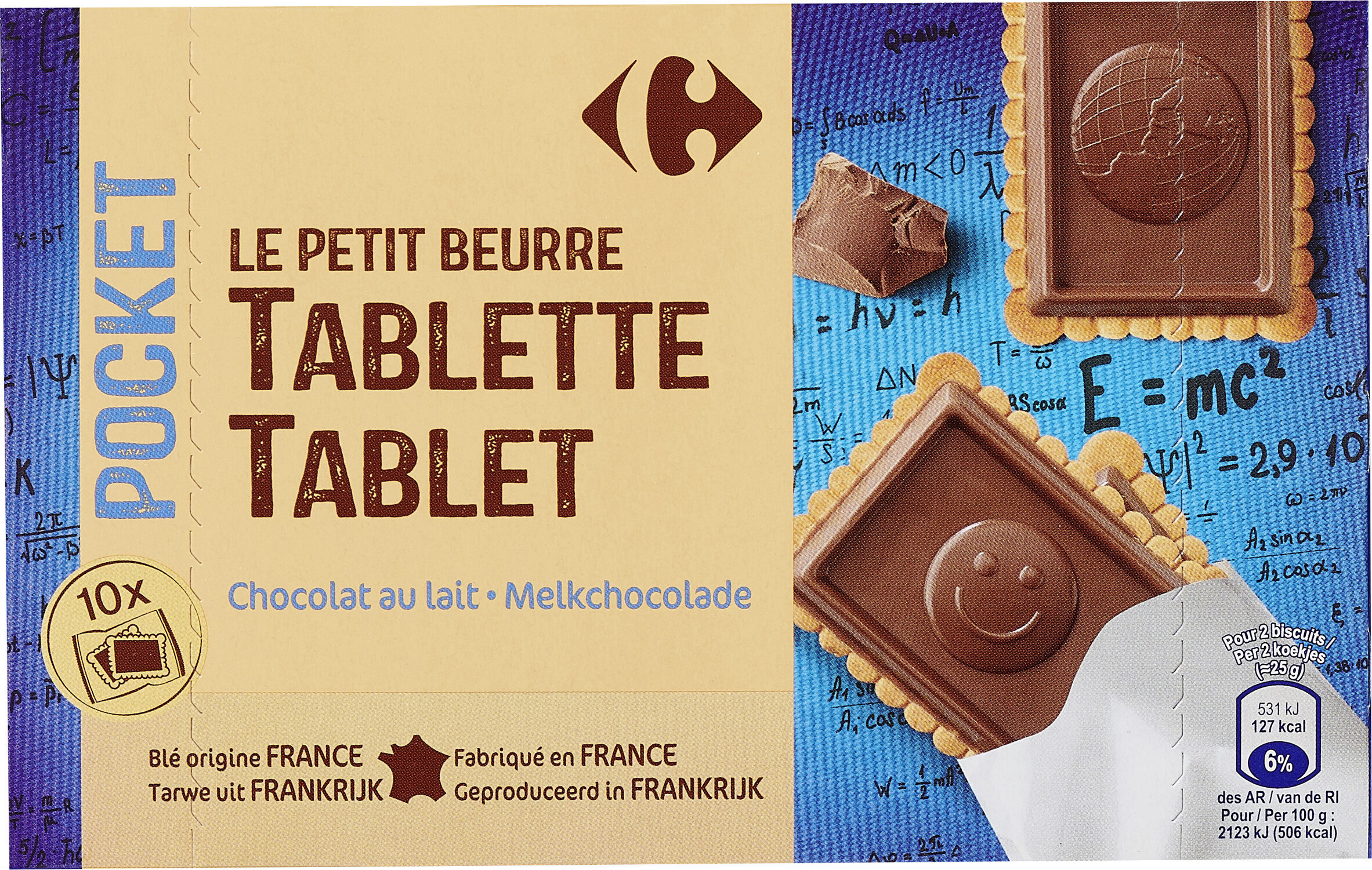 POCKET LE PETIT BEURRE TABLETTE Chocolat au lait - Producto