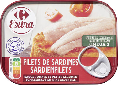Filets de sardines, sauce tomate et petits légumes - Producto - fr