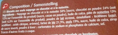 Barquettes chocolat noisette - Ingredients - fr