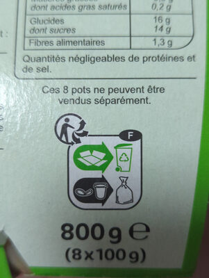 Pomme - Instruction de recyclage et/ou informations d'emballage