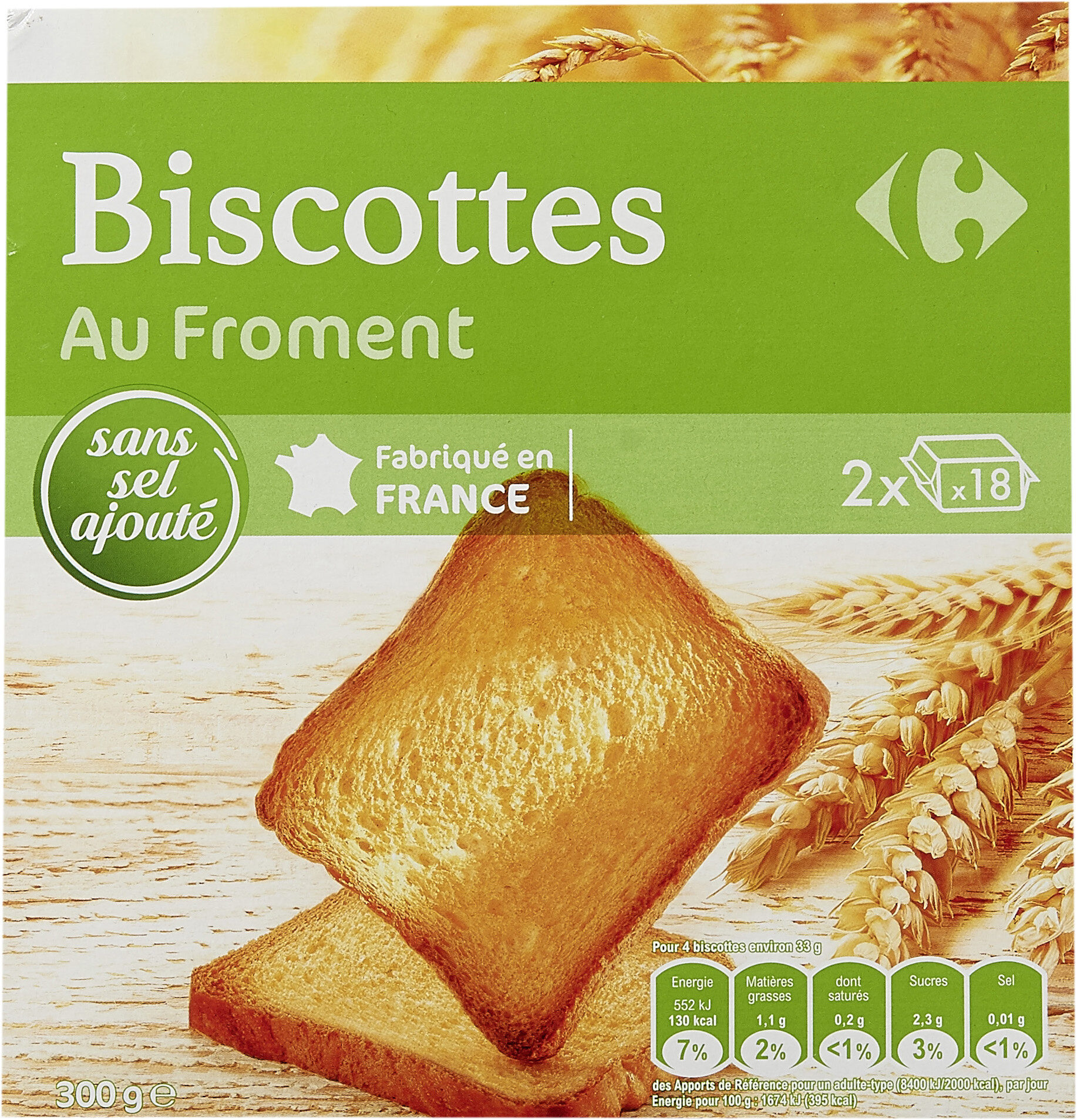 Biscottes Au Froment sans sel ajouté - نتاج - fr