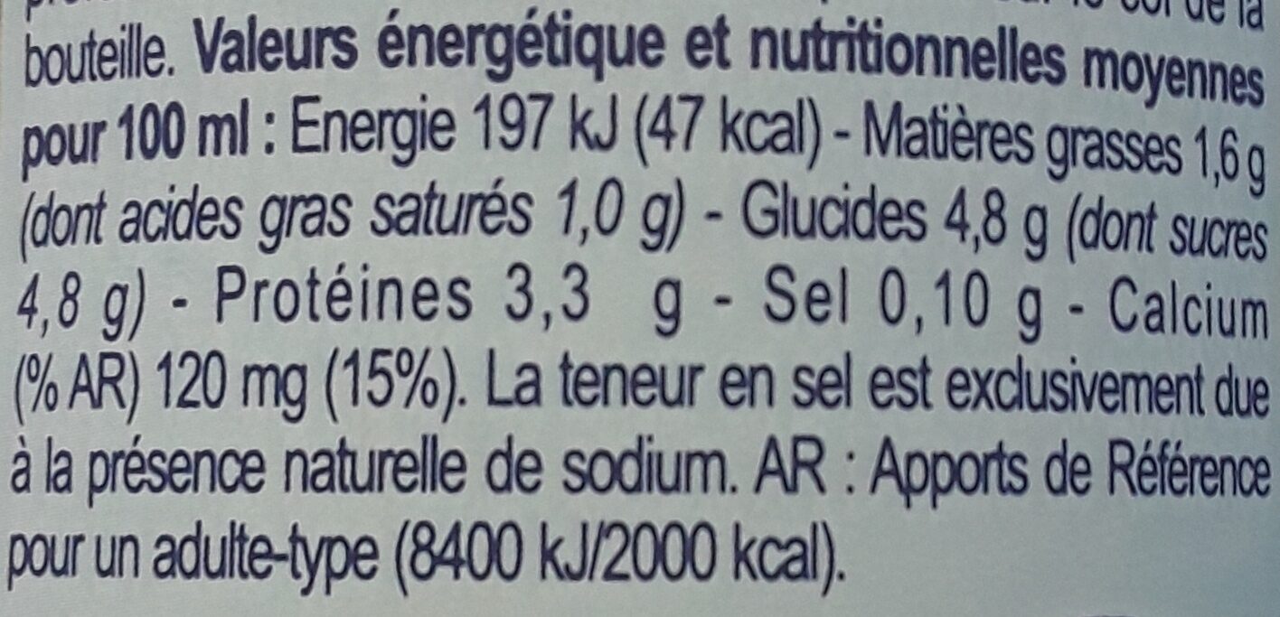 Lait de montagne demi-écrémé - Nutrition facts - fr