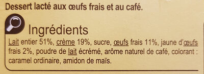 Petit Pot de Crème au Café - Ingrediënten - fr