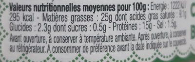 Pâté de campagne breton aux fines herbes - Nutrition facts - fr