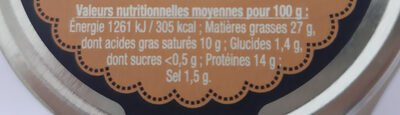 Pâté de Campagne au Cognac Label Rouge - Nutrition facts - fr