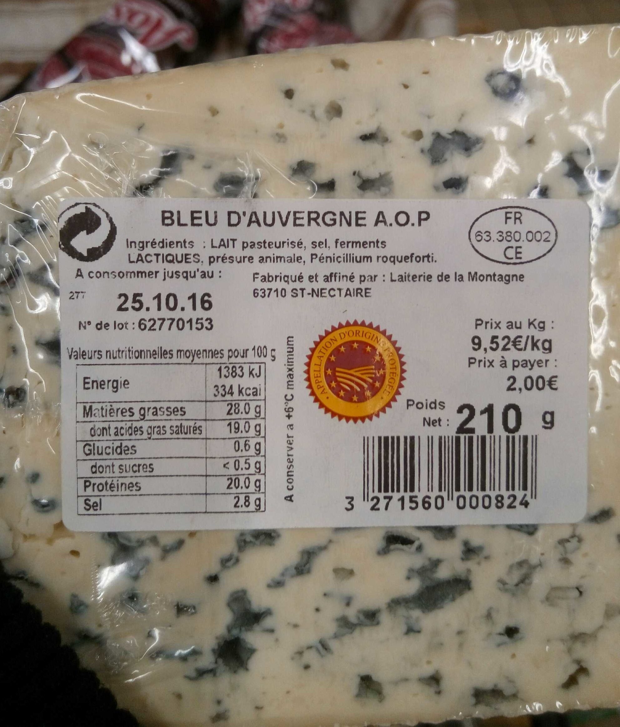 Bleu d'Auvergne AOP - Product - fr