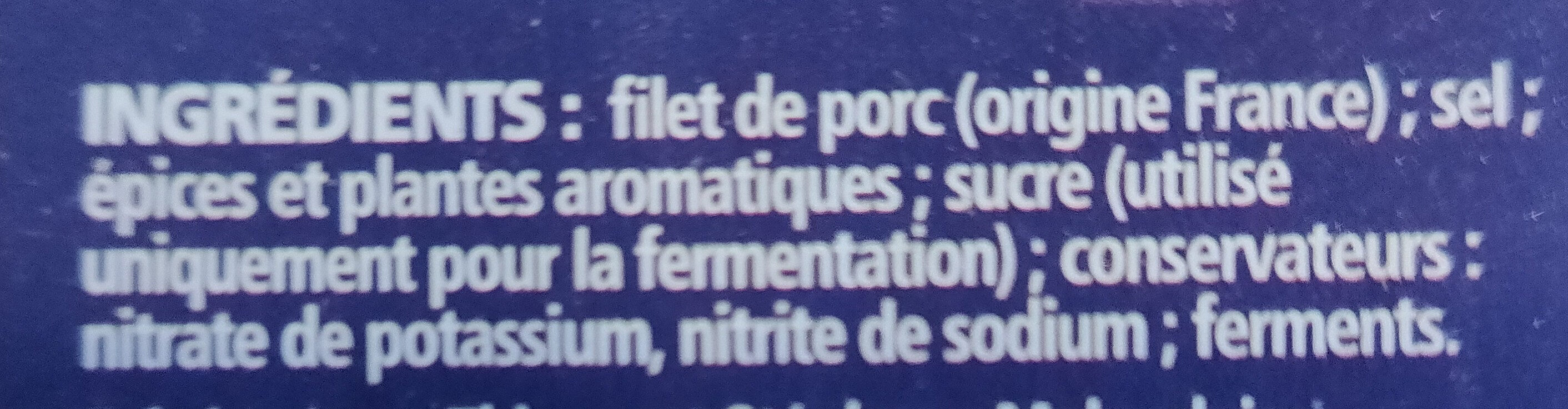 Filet De Porc Séché - Ingredients - fr