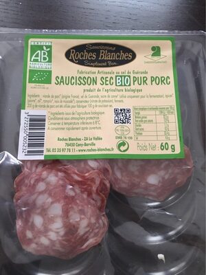 Saucisson Sec BIO pur porc - Product - fr