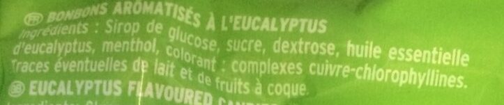 Bonbons a l'eucalyptus CROIBLEU - Ingredientes - fr