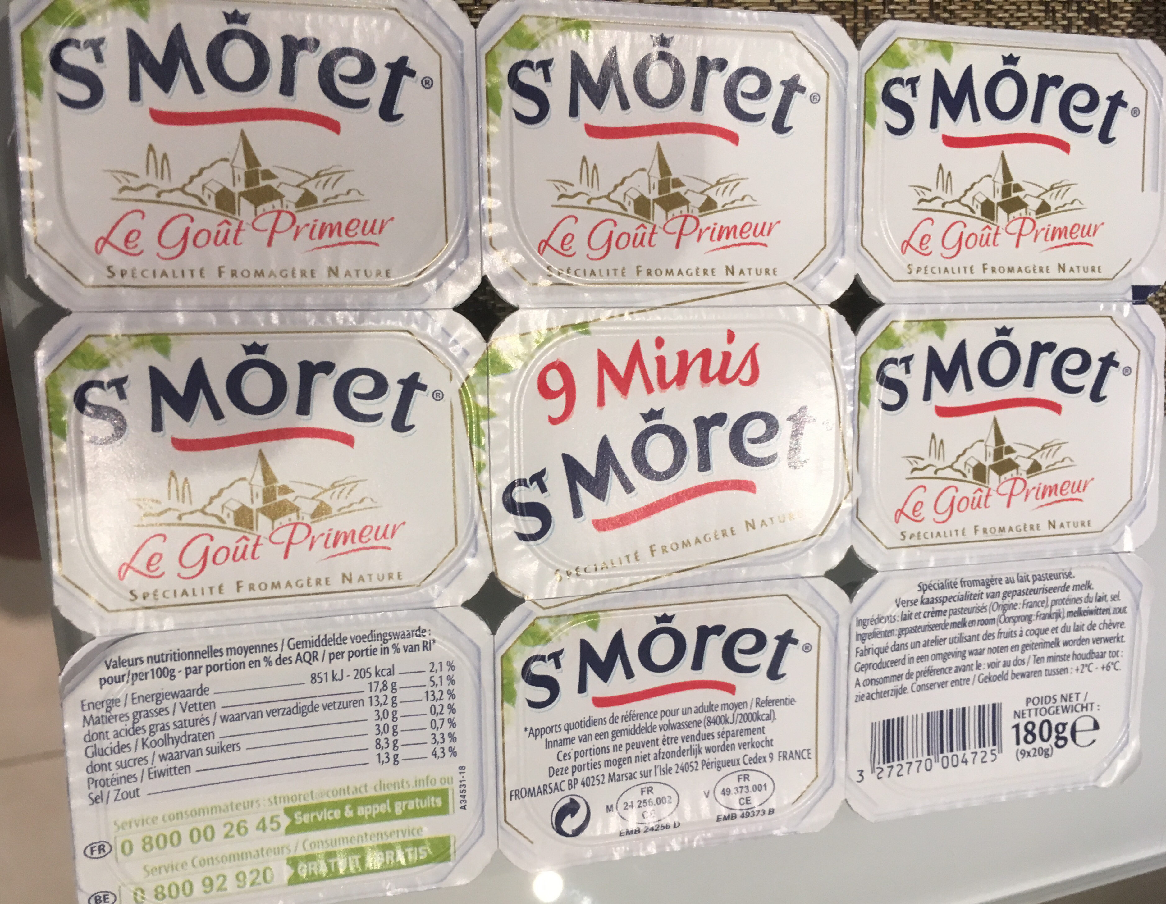 9 Minis St Moret (17,8% MG) - Produit